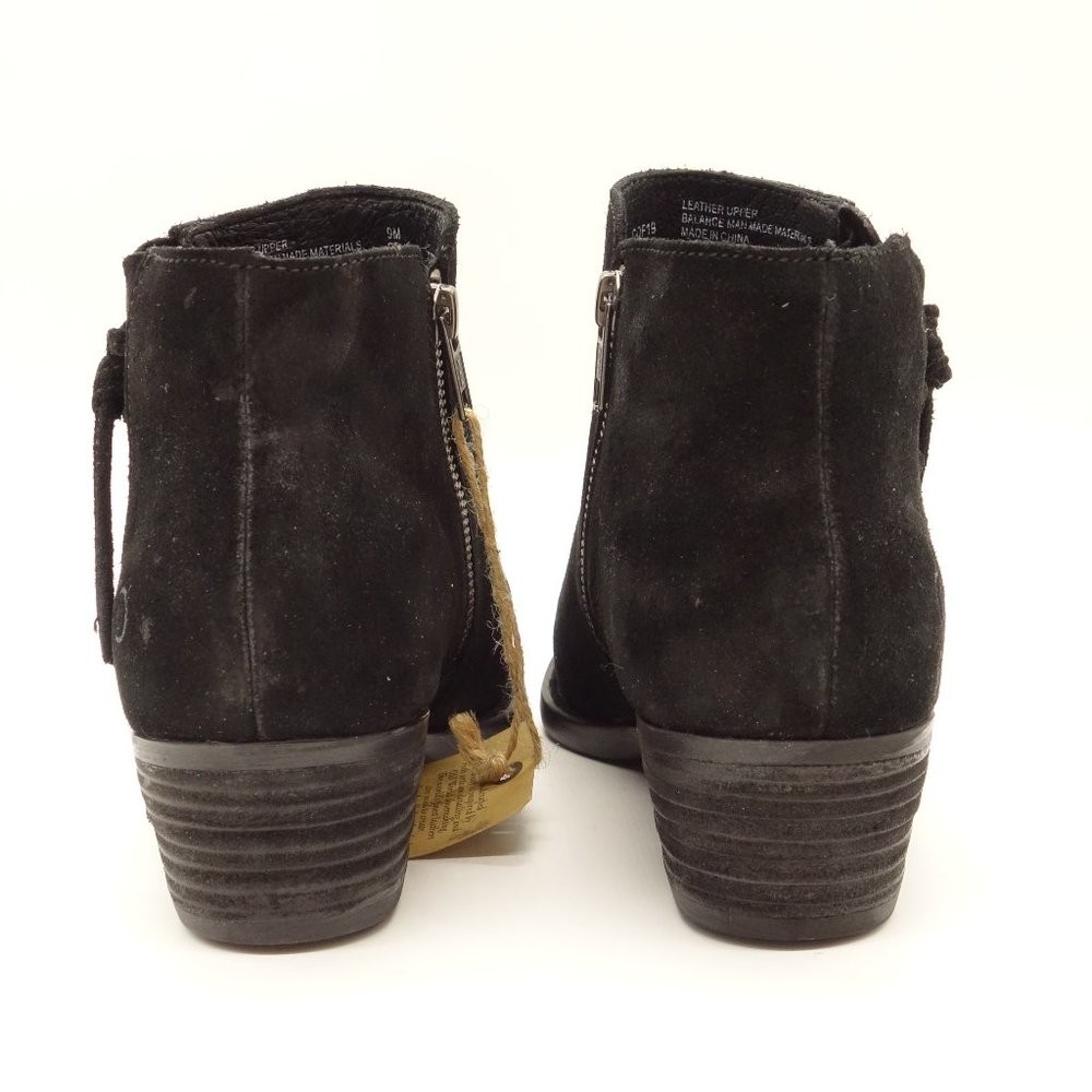 NWT BORN Bessie Ankle Boots Black Suede Leather - Picture 6 of 8